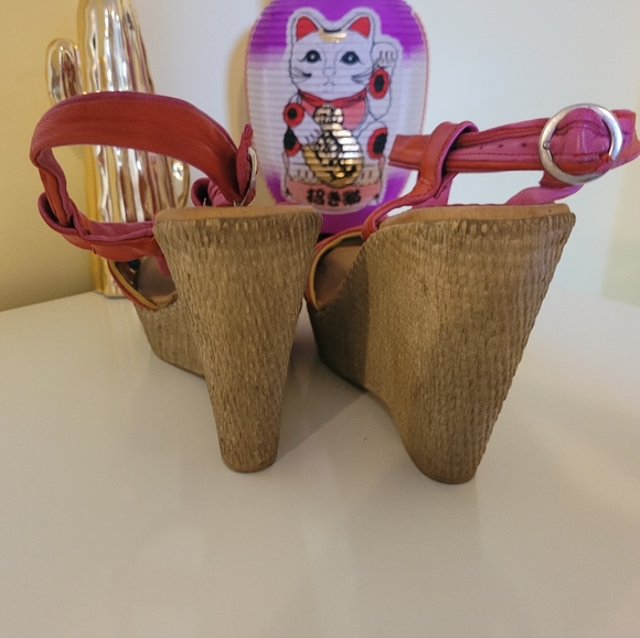 David Tyler Wedge Sandals, GUC, Size 9 - Picture 4 of 7